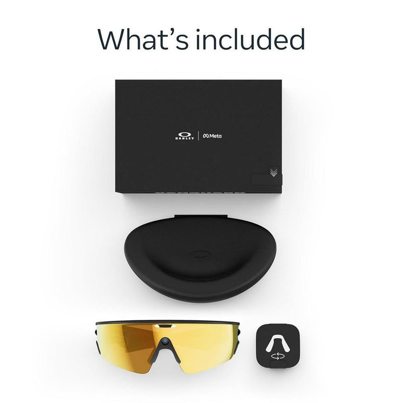 Oakley Meta Vanguard con Meta AI, audio, foto, video, resistente al agua y polvo, diseño de alto rendimiento - Negro, Prizm 24K