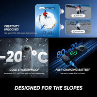 Insta360 X5 Essentials Bundle - Cámara 360° 8K, impermeable, bajo ruido, estabilización, lente reemplazable, batería 208 min