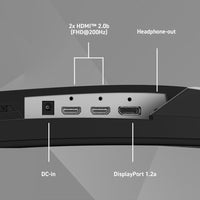Monitor para juegos MSI MAG 274CF E20 con resolución FHD, 200Hz, 0.5ms, HDR, Adaptive Sync, HDMI y DisplayPort, negro