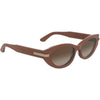Calvin Klein Gafas de Sol para Mujer con Diseño Sofisticado, Estilo Ojo de Gato, Rosa Opalina con Lente Gradiente