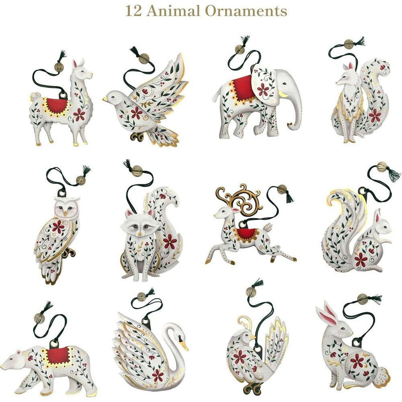 Calendario de Adviento 2025 Freshcut Paper con adornos de Navidad 3D del bosque encantado, ideal para decoración y regalos