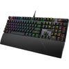 Teclado mecánico ASUS ROG Strix Scope II X con conexión USB, interruptores intercambiables ROG NX Snow V2 lineales, teclas PBT