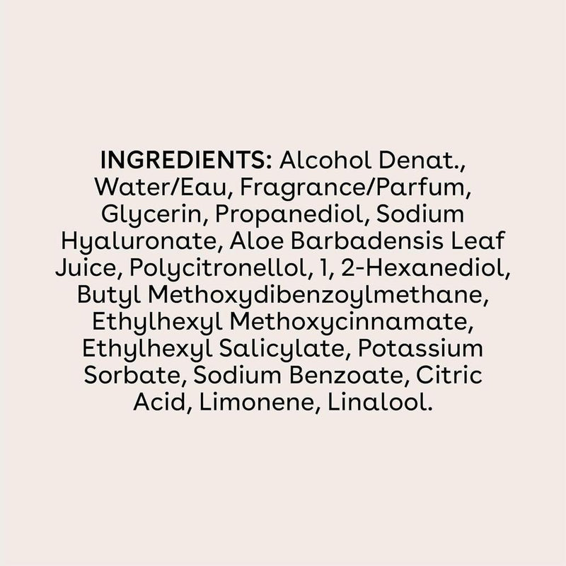 eos Spray corporal de cachemira, sueño de fresa para mujeres, con ácido hialurónico y glicerina, vegano, libre de crueldad