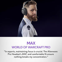 Alienware auriculares inalámbricos para juegos con Bluetooth 5.3, carga rápida, cancelación activa de ruido y 75 horas de duración