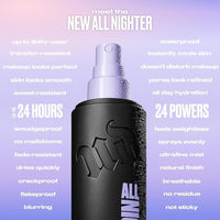 Urban Decay All Nighter Spray Fijador de Maquillaje Impermeable, Acabado Natural, Hasta 24 horas de uso