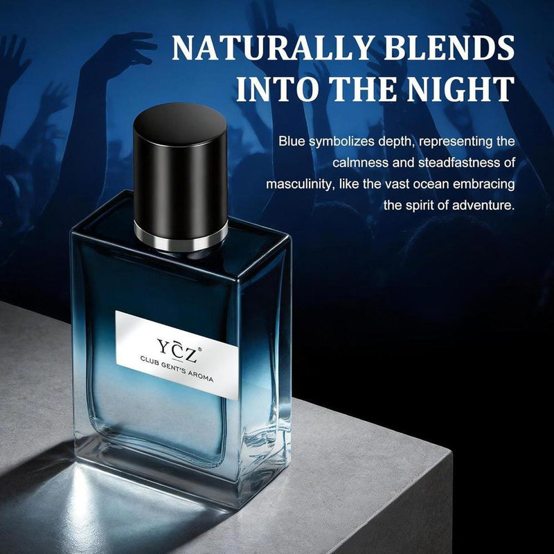 Ycz Club Perfume para hombres, fragancia esencial de larga duración con notas aromáticas amaderadas de aldehído