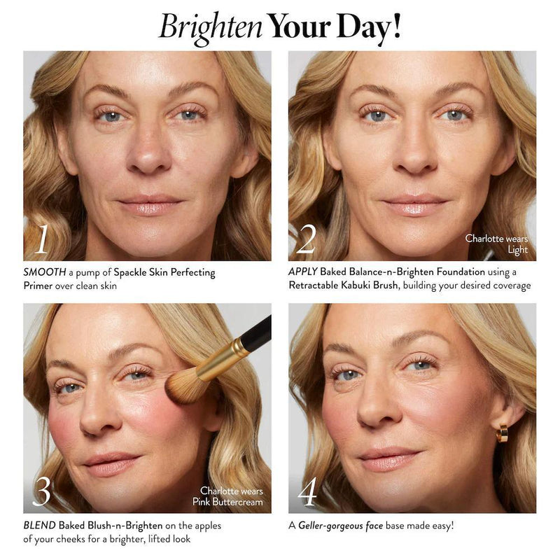 Balance and Brighten Base en Polvo Compacta Correctora de Color + Brocha Kabuki