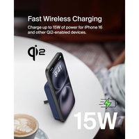 Banco de energía portátil Belkin con carga inalámbrica de 15W, MagSafe y soporte para iPhone, AirPods y Apple Watch