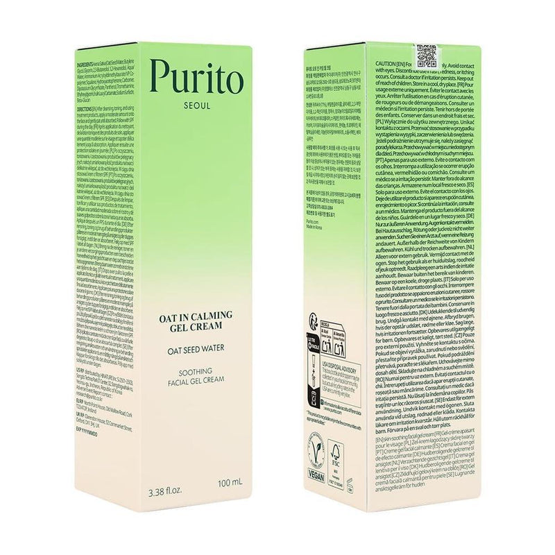 Purito Gel Calming Con 77% Agua De Avena 100ml