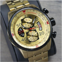 Invicta reloj japonés de cuarzo para hombre, diseño aviador, pantalla analógica, correas de acero inoxidable