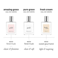 Fragancia philosophy amazing grace eau de toilette para mujer, increíblemente limpia y femenina