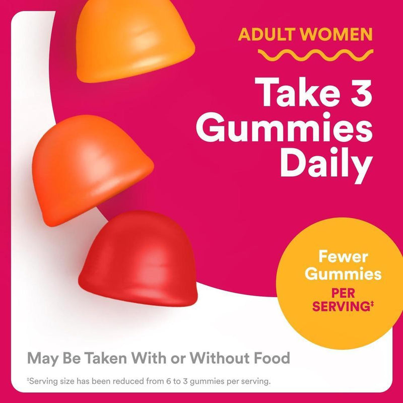 SmartyPants Gomitas Multivitamínicas para Mujer con Omega 3, Metilfolato, CoQ10, Vitaminas D3, C, B12, B6, A, K y Zinc, 90 Unidades