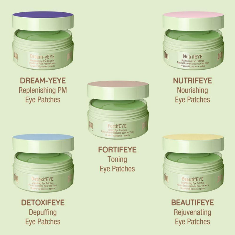 Pixi Detoxifeye Parches Hidrogel Ojos Ácido Hialurónico Y Cafeína, Pepino 60 Parches
