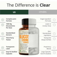Vimerson Health Glucosamina Condroitina Cúrcuma MSM Boswellia - Suplemento para Dolor Articular Natural y Sin OGM