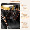 Funda impermeable para asiento trasero de perro, antideslizante, con ventana de malla, bolsillo y solapas laterales