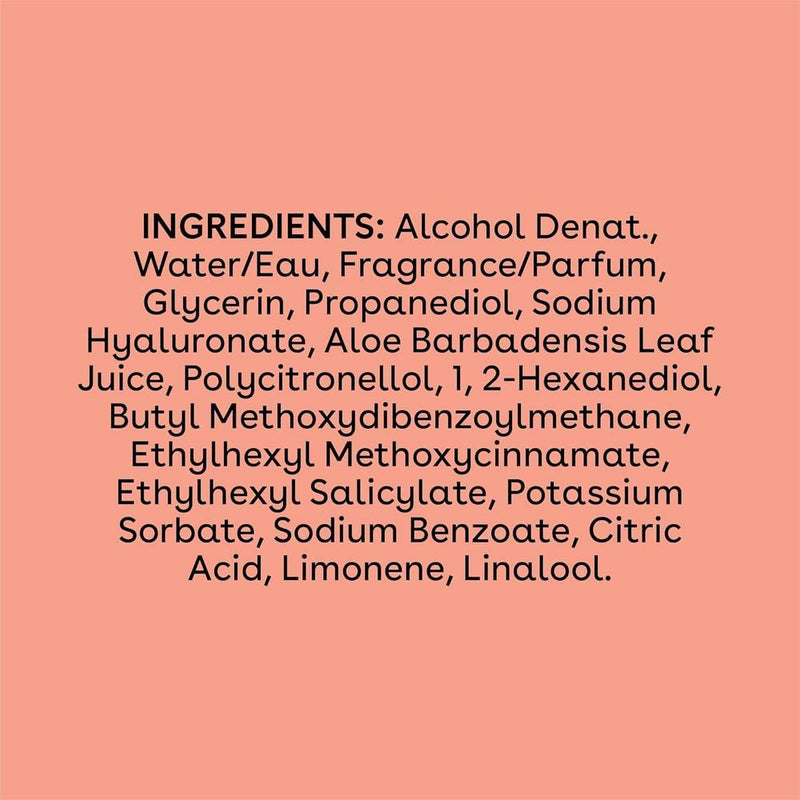 eos Spray corporal de cachemira con champán rosa, hidratante y vegano, para mujeres, también niebla para el cabello