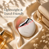 AVORLA herramienta facial LED Gua Sha con microcorriente y calor para tonificación de piel y reducción de arrugas