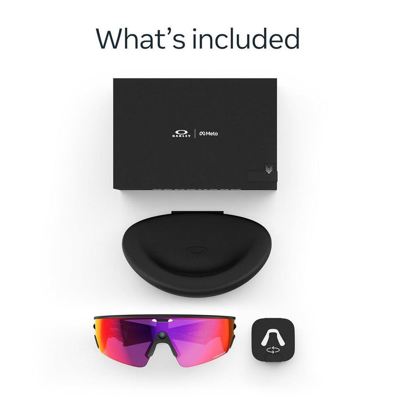Oakley Meta Vanguard con Meta AI, para fotos y audio con video compatible - Modelo Prizm Road, Color Negro