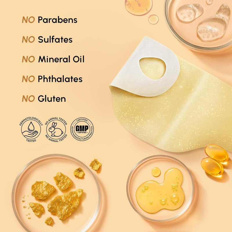 Máscara de elevación MAREE V Line con oro de 24k, colágeno profundo para mujeres, reafirma cuello y mandíbula con retinol y ácido hialurónico