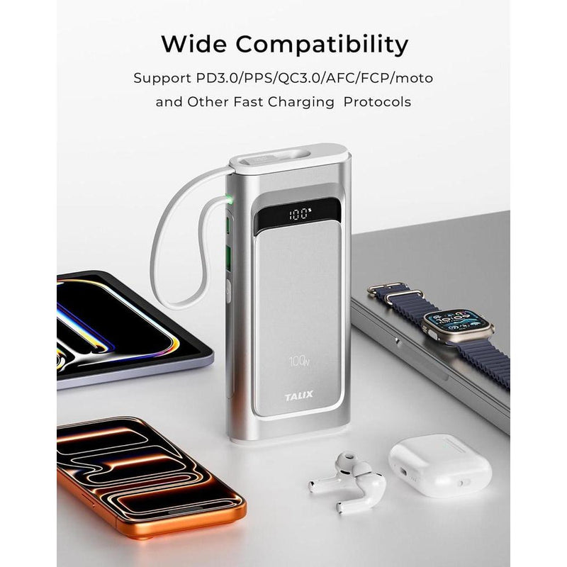 Cargador Portátil Talix 10000 Mah Carga Rápida Usb-C