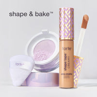 Tarte Corrector Cremoso Shape Tape y Polvo Ajuste Sin Arrugas para Acabado Impecable