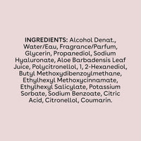 Spray corporal y capilar de coco, hidratante, vegano, con ácido hialurónico y glicerina. Libre de crueldad y fragancia de larga duración