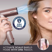 Shark FlexFusion: Plancha de pelo y potente secador con cepillo Fusion, estilo de aire cerámico y rizadores automáticos