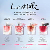 Lancôme La Vie Est Belle L'Elixir Eau de Parfum, fragancia femenina floral con frambuesa y violeta