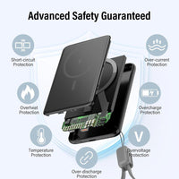 Dbasne Batería portátil: cargador inalámbrico magnético de carga rápida con USB C para iPhone Pro/Pro Max/Mini Series