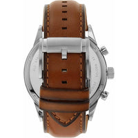 Flynn Cronógrafo: Reloj de Cuero Marrón de Fossil, Elegante y Resistente al Agua, Ideal para Hombres