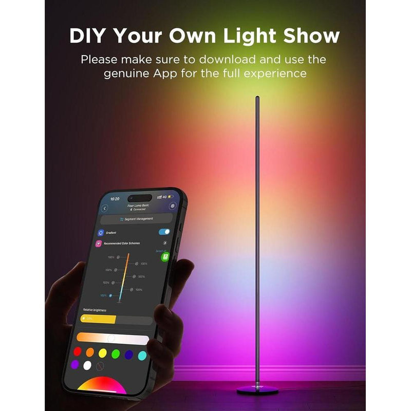 Lámpara de pie Govee RGBIC moderna, compatible con Alexa, 1000 lúmenes, 16 millones de colores, sincronización de música