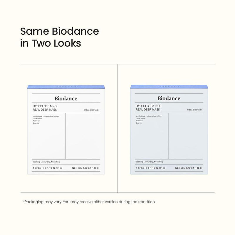 BIODANCE Hydro Cera-nol Máscara profunda real, hidratante y calmante para la piel, ideal como regalo de San Valentín