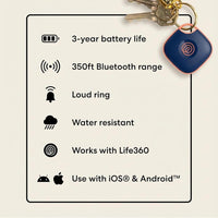 Tile Mate Rastreador Bluetooth para llaves, bolsas y artículos, compatible con iOS y Android, paquete de 4 colores