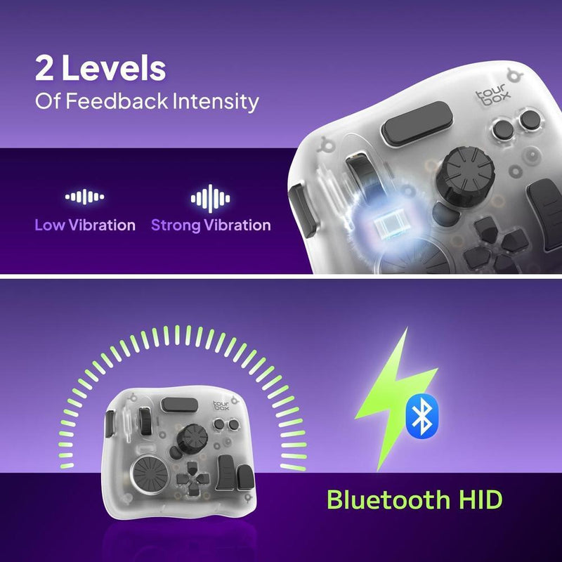 TOUR BOX Elite Plus controlador Bluetooth para dibujo y edición de video con integración para DaVinci Procreate