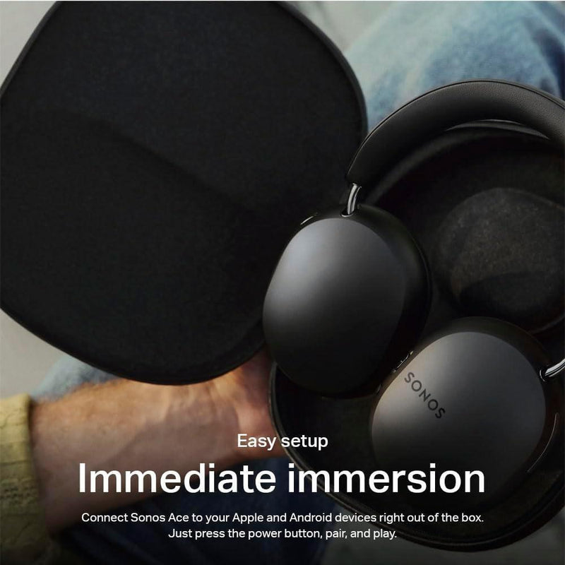 Sonos Ace Auriculares Inalámbricos Con Cancelación De Ruido Y Bluetooth, Batería De 30h, Audio Espacial, Dolby Atmos - Blanco