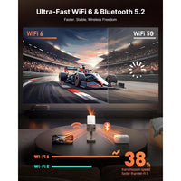 Proyector inteligente mini con WiFi, Bluetooth y Dolby Audio, soporte 4K, enfoque automático TOF, resolución nativa 1080P