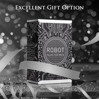 Robot Noir para hombre, fragancia fresca de madera con cardamomo, ruibarbo, bergamota, limón, vainilla y vetiver haitiano
