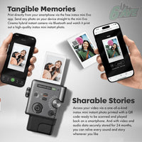 FUJIFILM Instax Mini Evo Cinema Cámara de impresión instantánea con conectividad bluetooth y efectos creativos