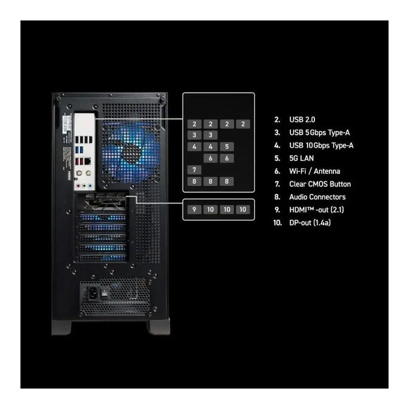 MSI Aegis R2 AI: Torre para juegos con Intel Ultra 9, 32GB RAM, 2TB SSD, RTX 5070 Ti, Wi-Fi 7 y PSU 80+ Gold con accesorio ICP