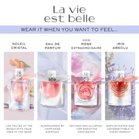 Lancôme La Vie Est Belle Eau de Parfum: fragancia de larga duración con notas de iris, pachulí y vainilla cálida