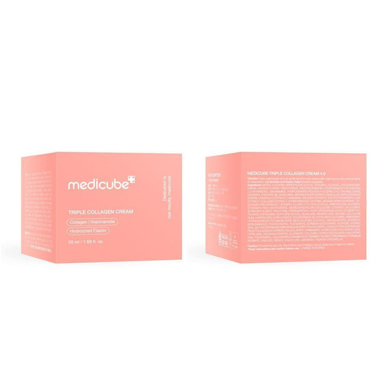 Medicube Crema de Colágeno Triple: Hidratante y Reafirmante con Ácido Hialurónico y Manteca de Karité. Cuidado Coreano