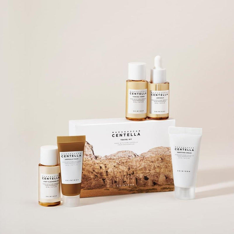 SKIN1004 Madagascar Centella Kit De Viaje Toner Ampolla Crema Calmante Aceite Limpiador Espuma De Ampolla