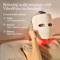 Therabody TheraFace Mask Glo, máscara LED inalámbrica para cuidado de la piel con luz roja, azul e infrarroja y masaje relajante