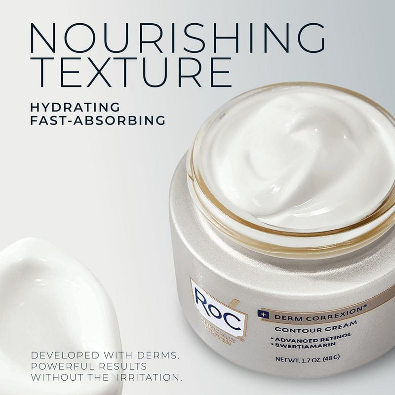 Roc Derm Correxion Crema Para El Cuello Con Ácido Hialurónico Y Retinol Avanzado 50g