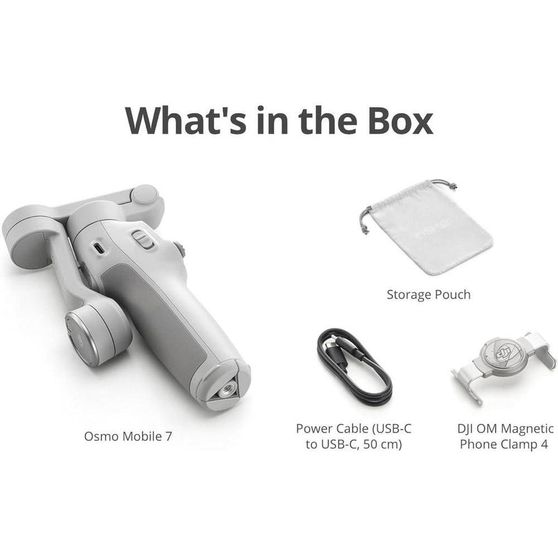 DJI Osmo Mobile 7 - Estabilizador de cardán para iPhone y Android con ActiveTrack 7.0 y trípode integrado