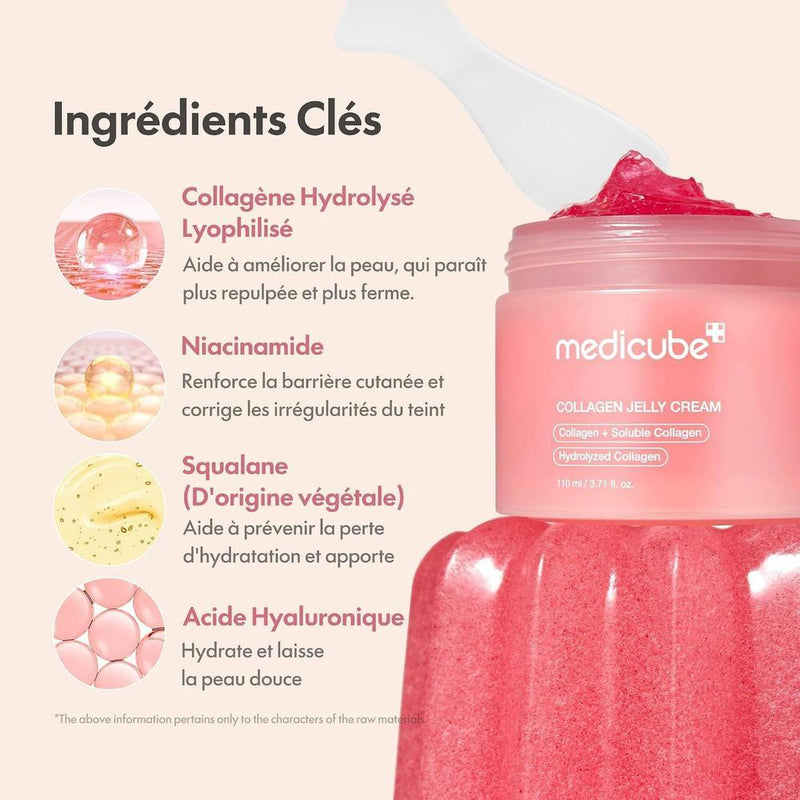 Set Medicube para piel brillante: Booster Pro Pink y crema de colágeno