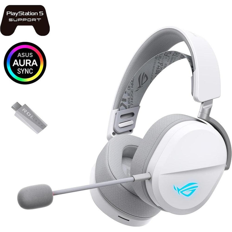 ASUS ROG Pelta Auriculares inalámbricos para juegos con micrófono desmontable, trimodo, batería de larga duración