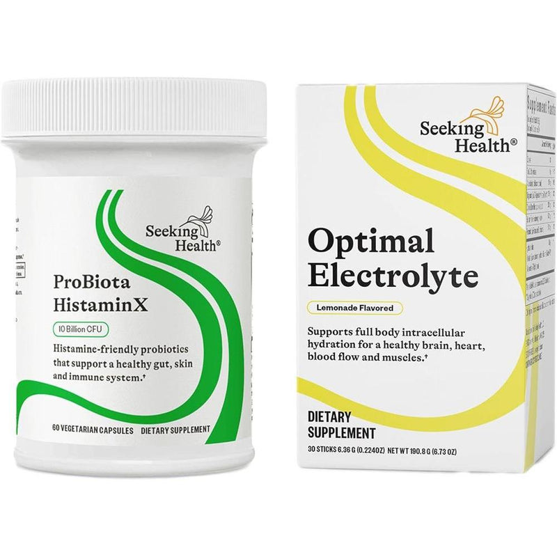 Probiótico HistaminX Seeking Health - Apoyo Digestivo e Inmunológico, 10 mil millones UFC, 60 Cápsulas Vegetarianas