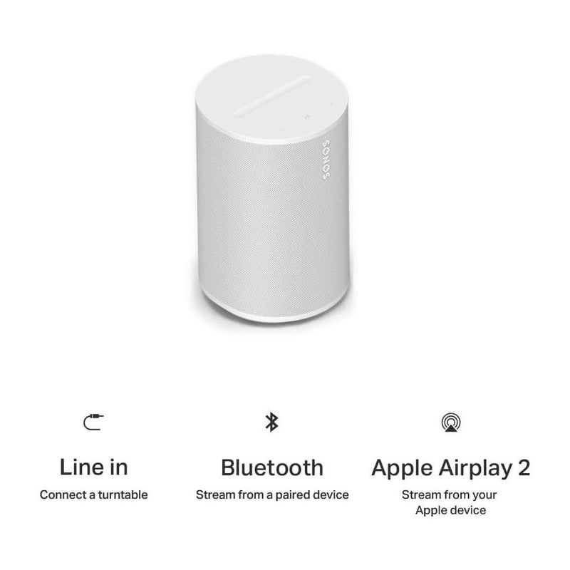 Altavoz Sonos Era 100 SL Blanco, compacto sin micrófono con conectividad WiFi y Bluetooth, ideal para cualquier sistema Sonos