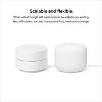 Router y extensor Nest WiFi con altavoz inteligente, compatible con Google WiFi, color blanco, paquete de 3